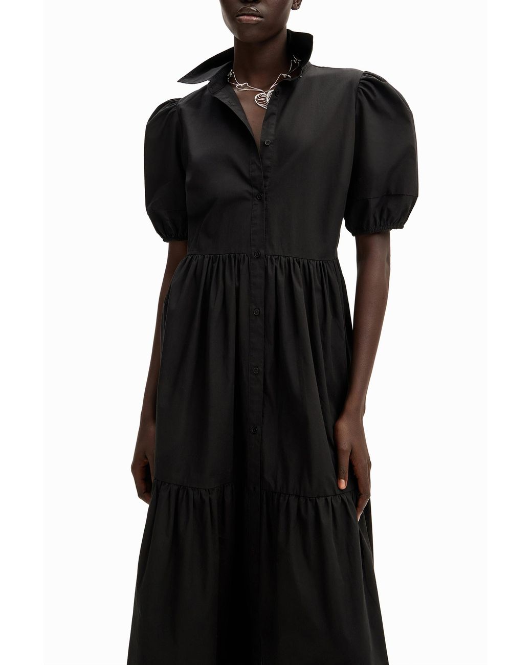 Desigual Short Floral Dress Black