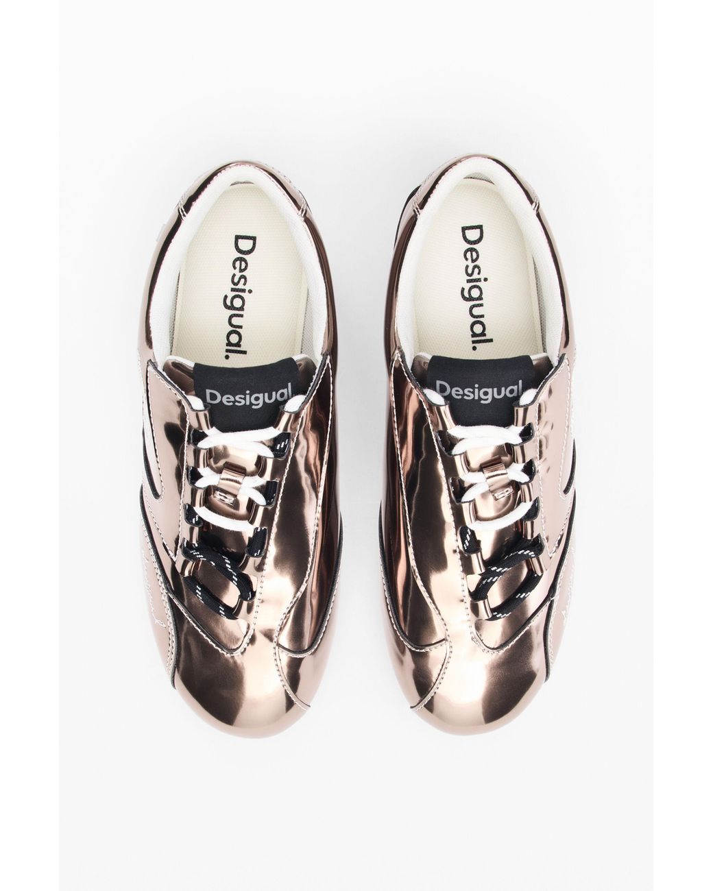 Desigual Black Faux Leather Sneakers, Polyurethane