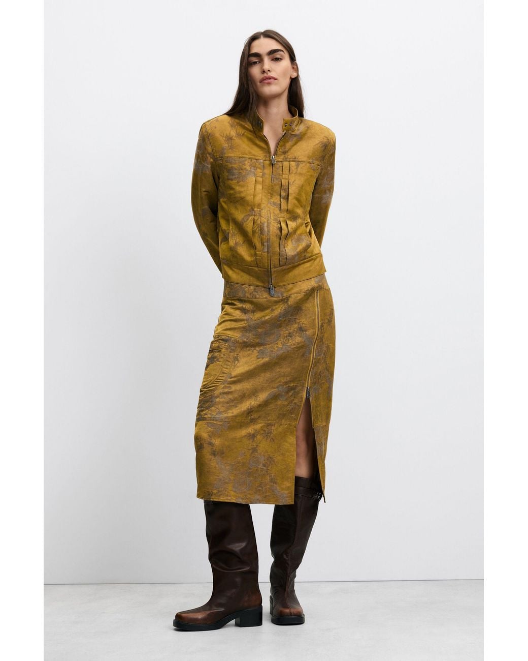 Desigual Green Regular Printed Jacket