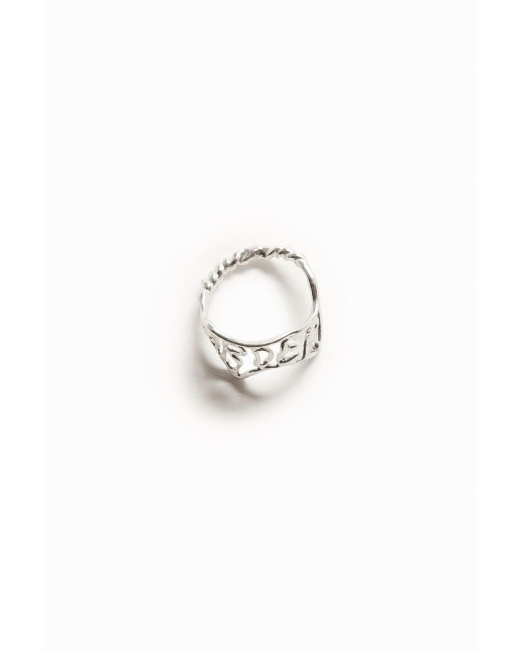 Desigual Brown Zalio Plated Message Ring