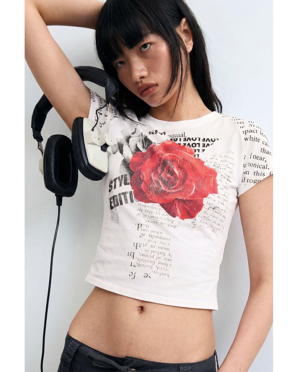 Desigual Red Printed T-Shirt 100% Cotton, Cotton