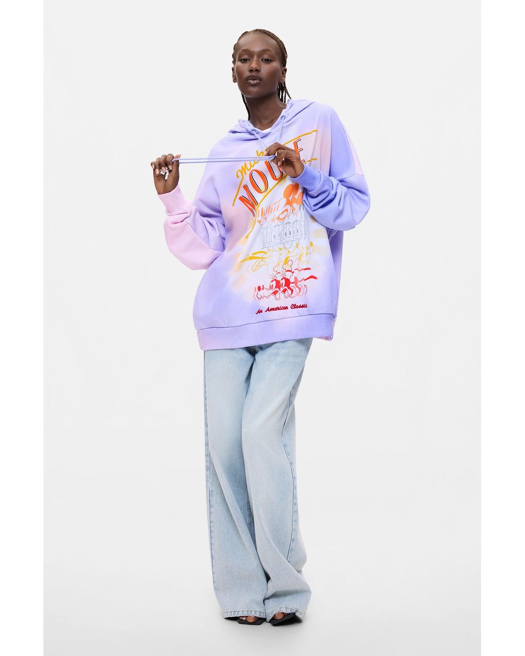 Desigual Blue Mickey Sweatshirt, Cotton