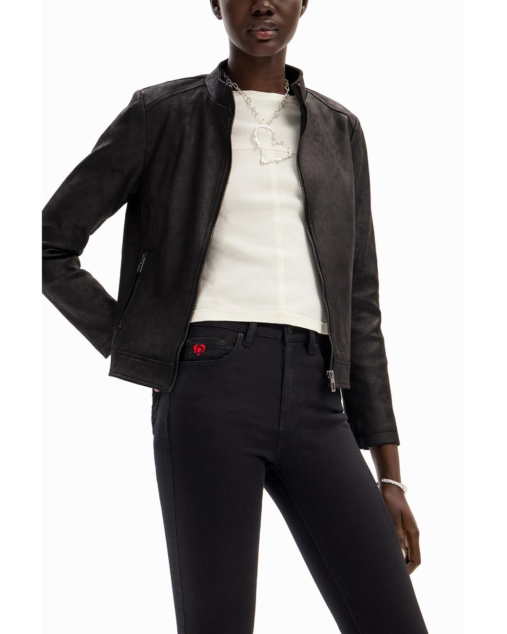 Desigual Black Slim Push-Up Jeans, Cotton