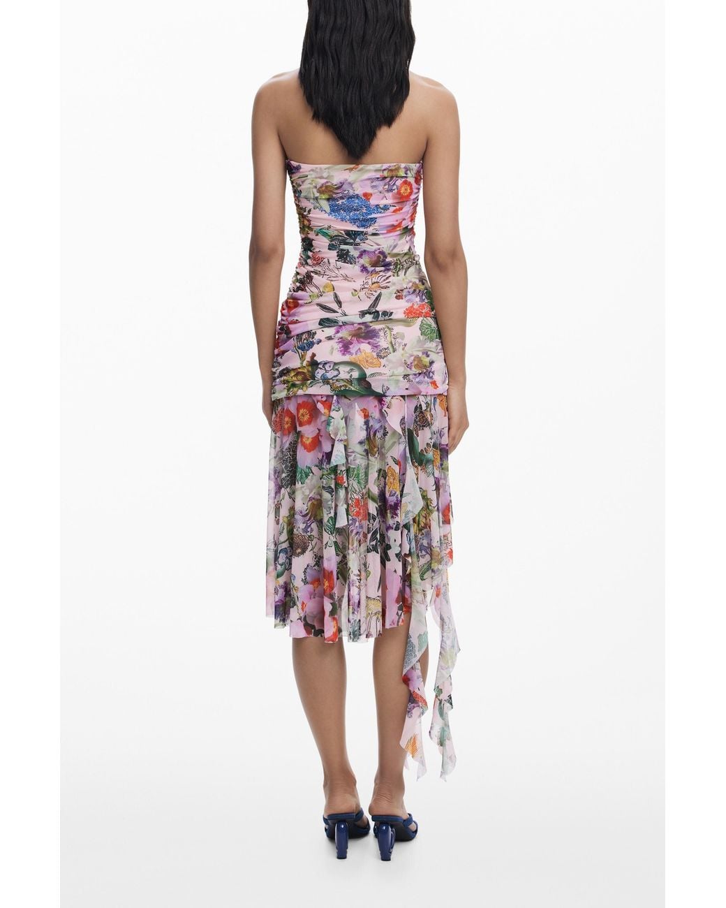 Desigual Red Dress Designed By Mr. Christian Lacroix, Polyester