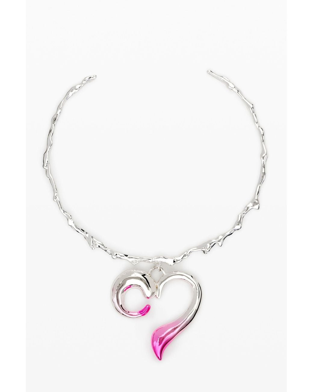 Desigual Brown Heart Pendant Zalio