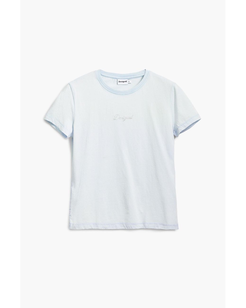 Desigual White 3D Logo T-Shirt, Cotton