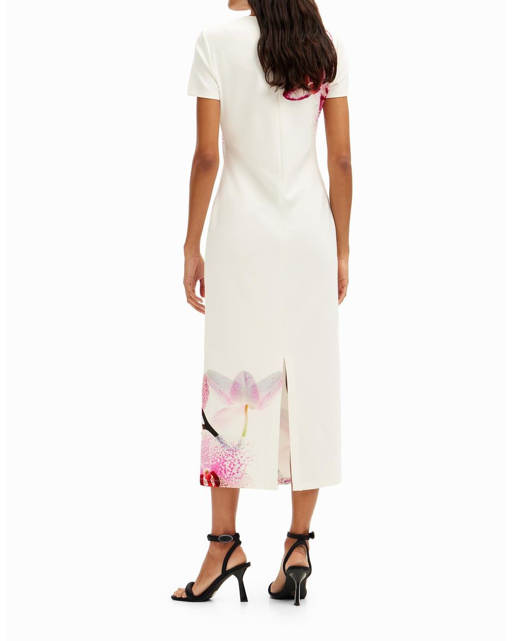 Desigual Red M. Christian Lacroix Orchid Midi Dress