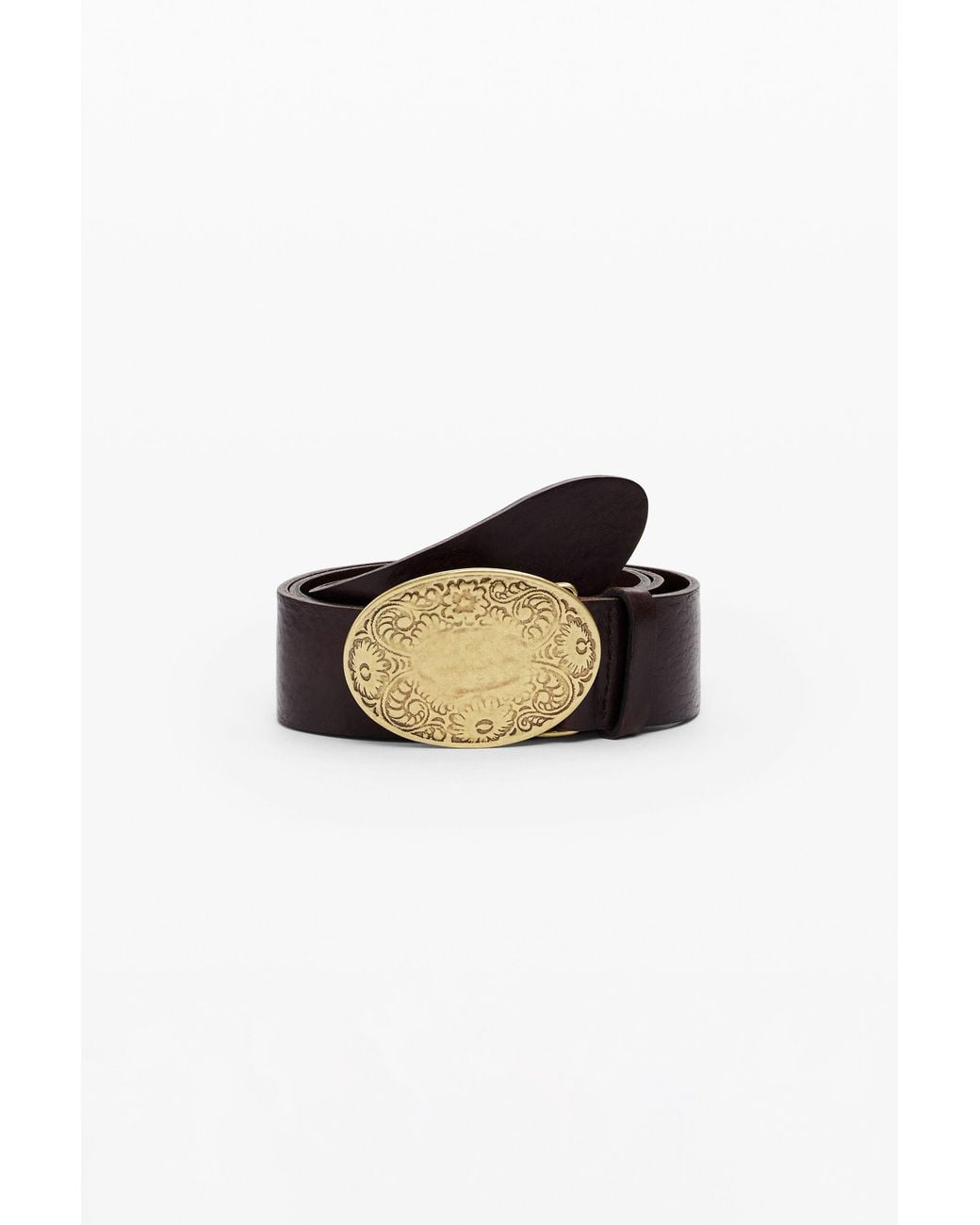 Desigual Brown Buckle Belt, Cow Leather
