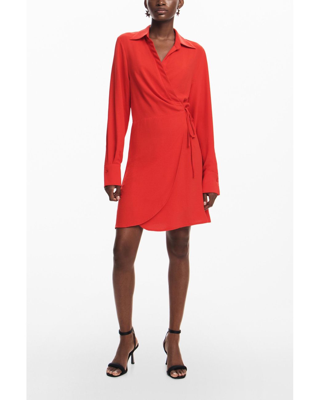 Desigual Red Shirt Dress