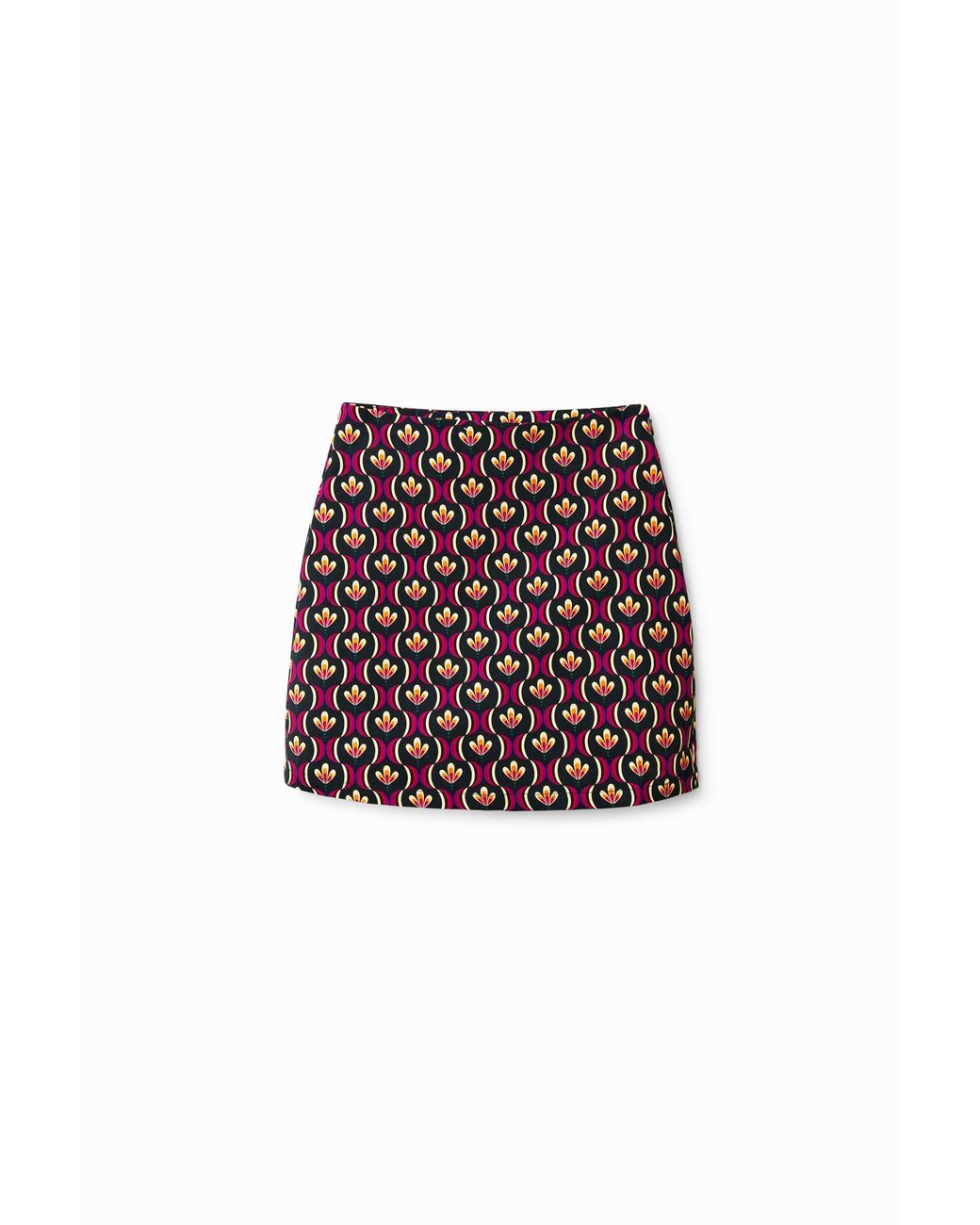 Desigual Red Retro Slim Mini Skirt, Cotton