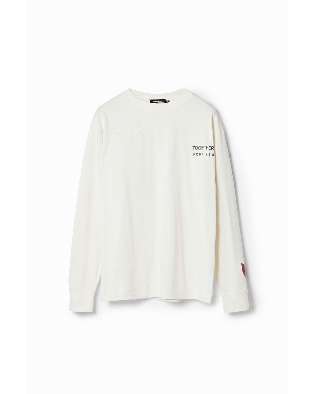 Desigual White Arty Messages T-Shirt, Cotton for men