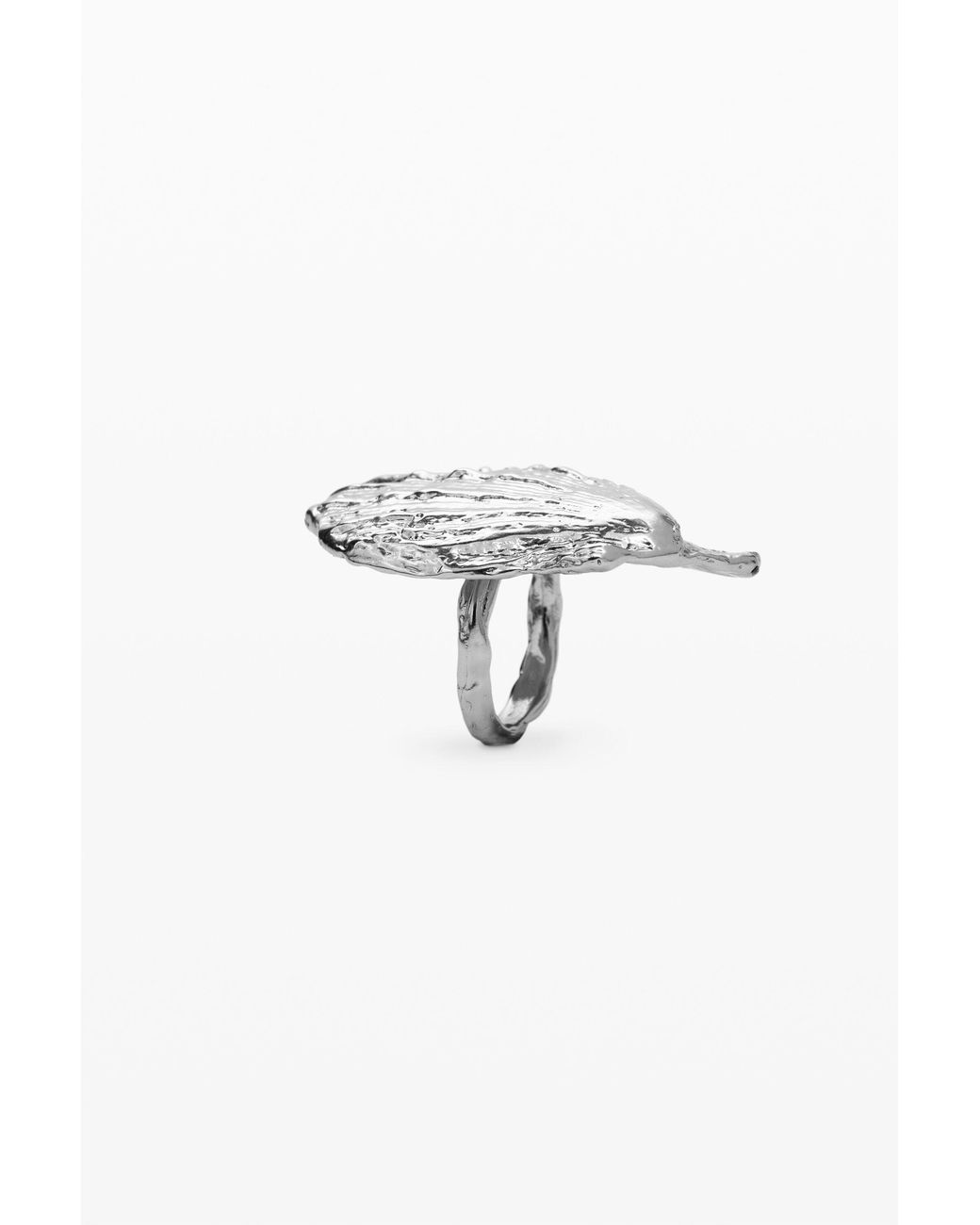 Desigual White Plated Shell Ring Zalio