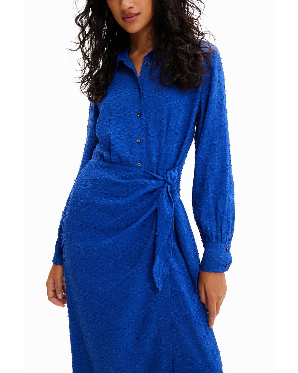 Desigual Blue Midi Wrap Dress