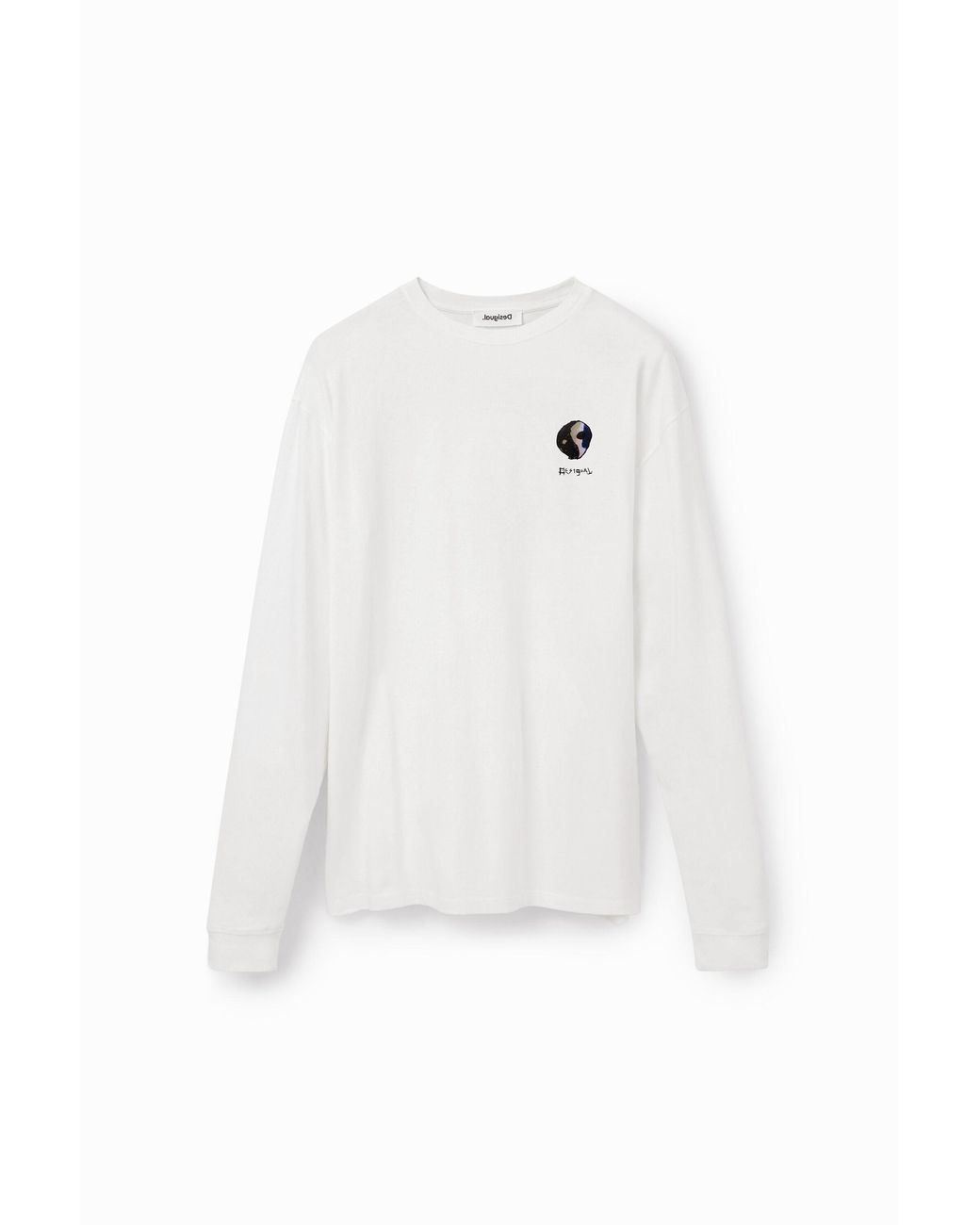 Desigual White Oversize Yin-Yang T-Shirt, Cotton for men
