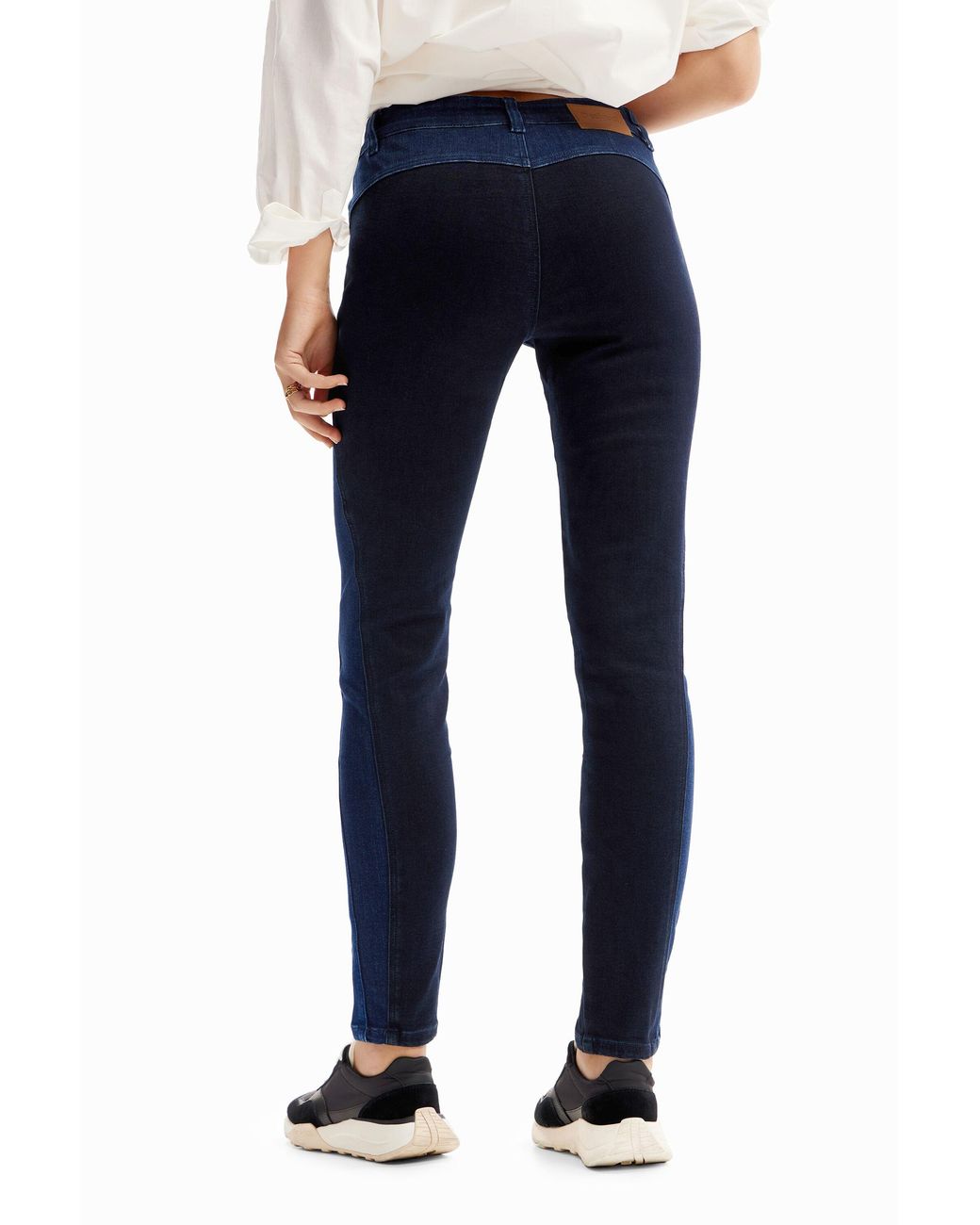 Desigual Blue Seamed Push-Up Skinny Jeans