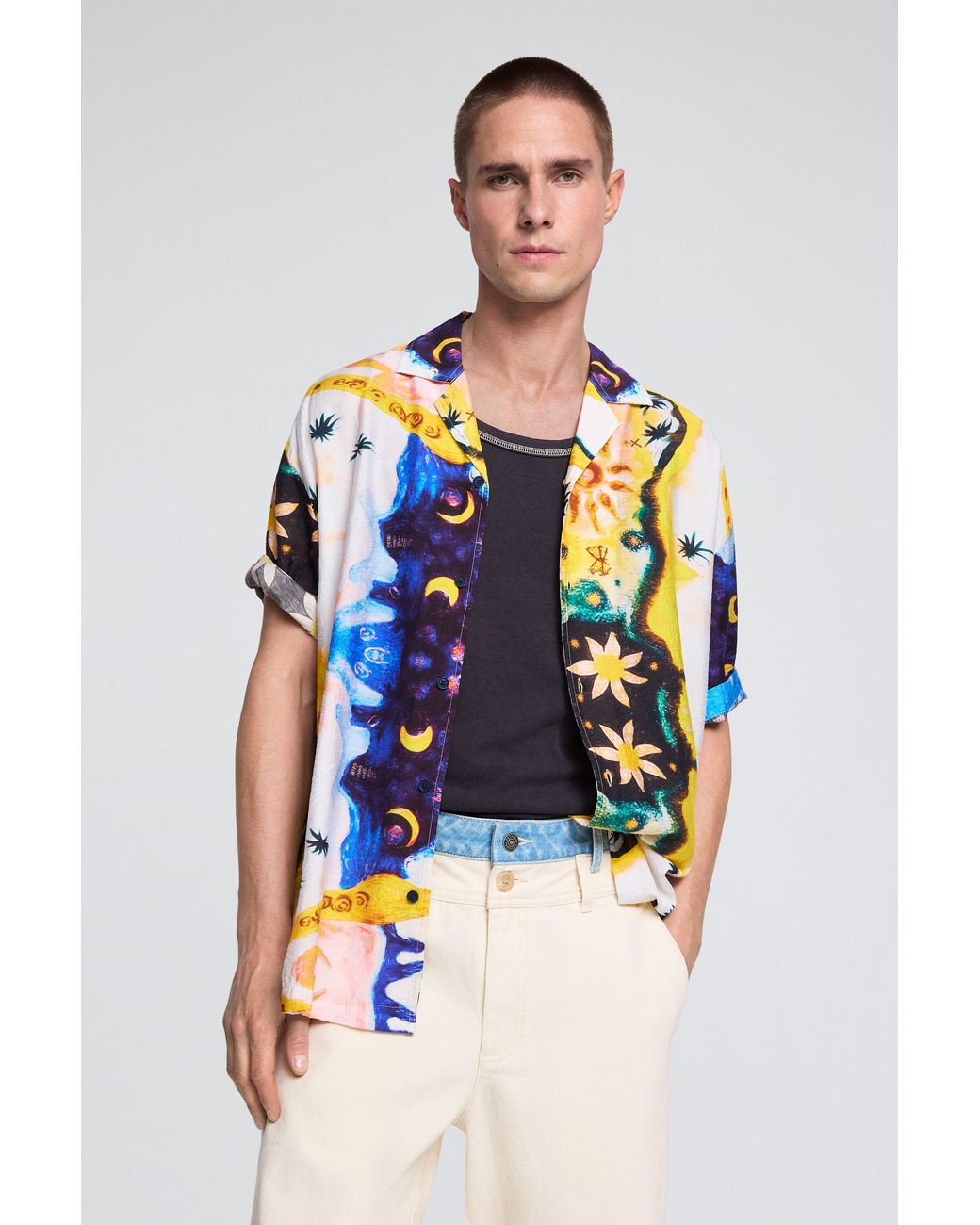 Desigual Natural Hybrid Bermuda, Cotton for men