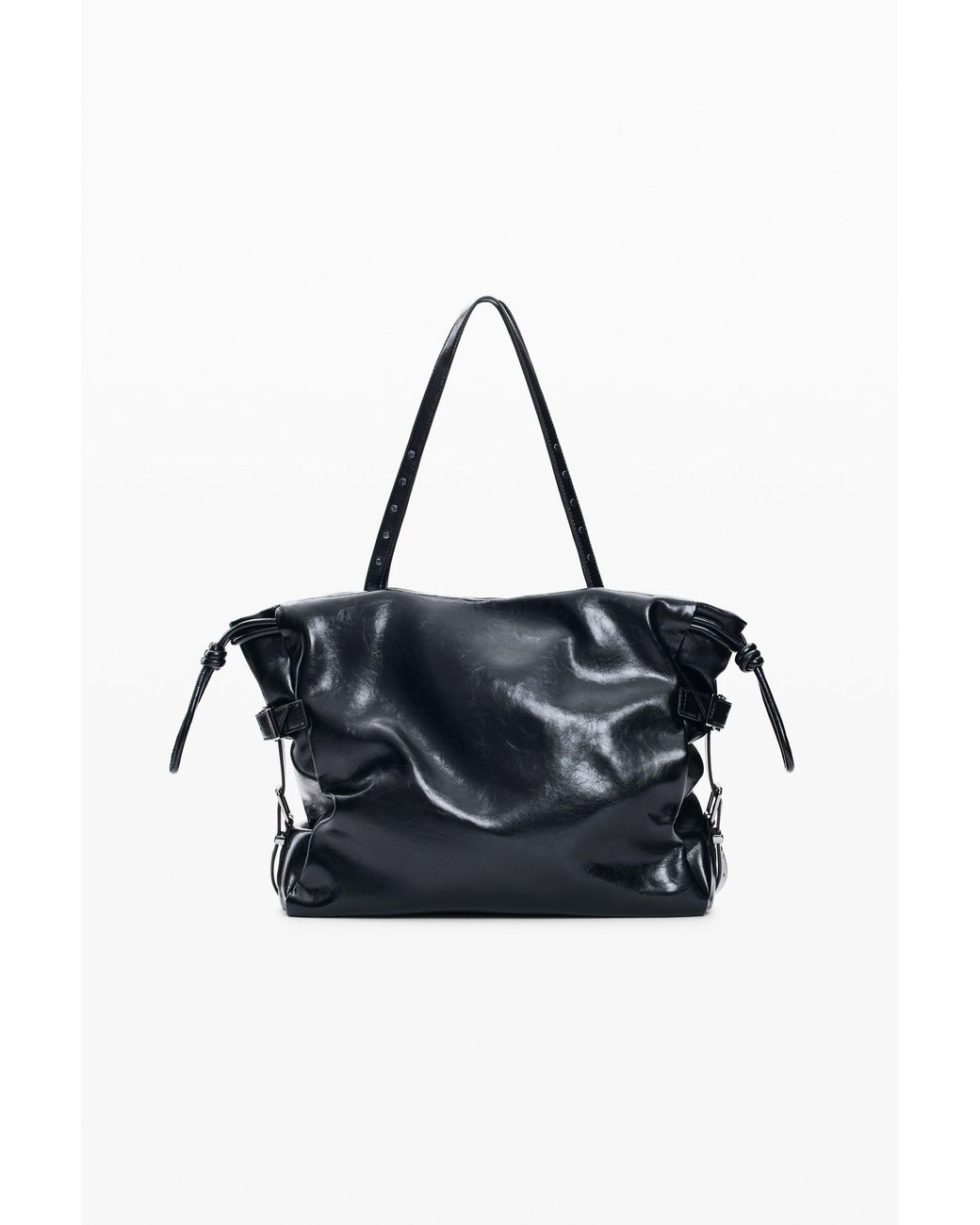 Desigual Black Large Shopping Bag, Polyurethane