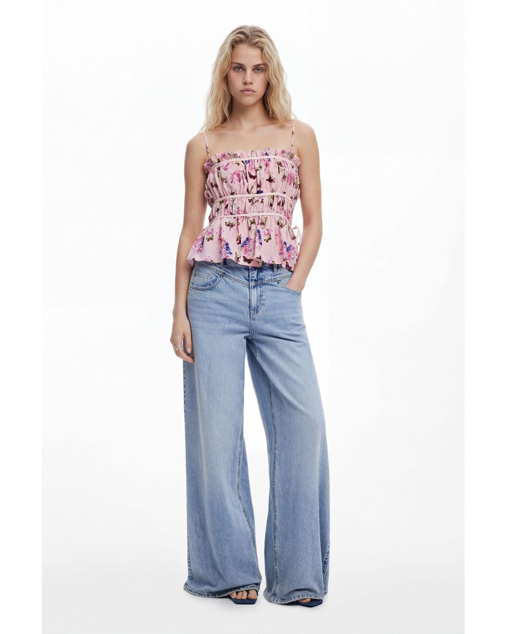 Desigual Pink Blouse Designed By Mr. Christian Lacroix, Viscose