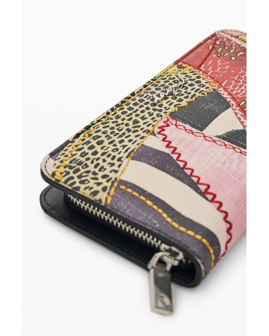Desigual White Zebra Print Wallet, Polyurethane