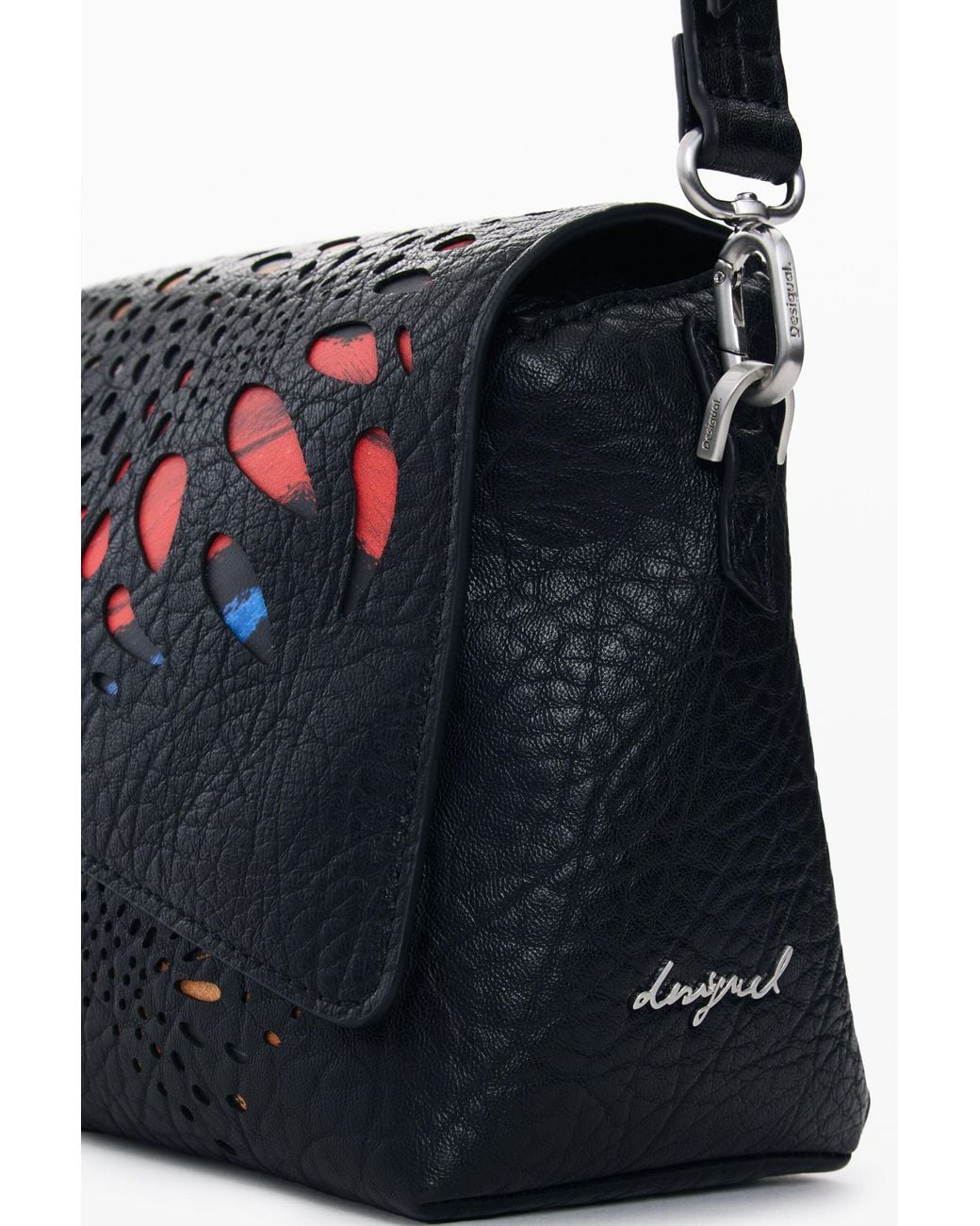 Desigual Black Small Butterfly Bag, Polyurethane