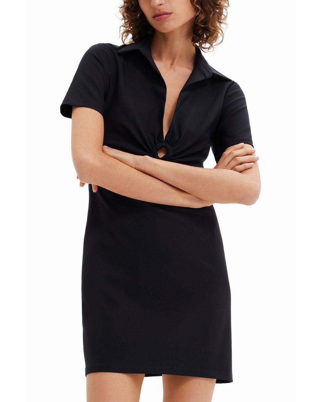 Desigual Black Short Slim Retro Dress