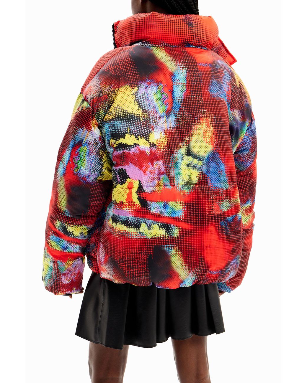 Desigual Red María Escoté Oversize Padded Jacket, Polyester