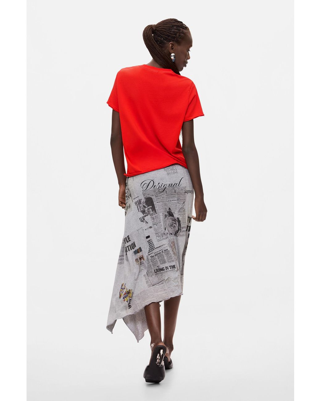 Desigual Red T-Shirt 100% Cotton, Cotton
