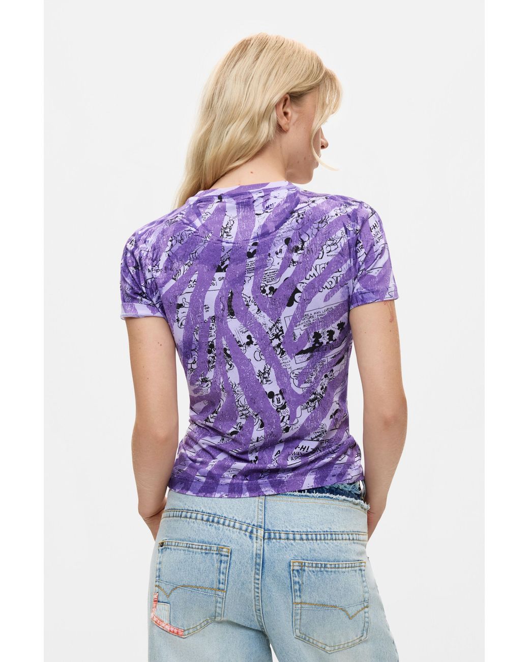 Desigual Blue Mickey T-Shirt, Cotton