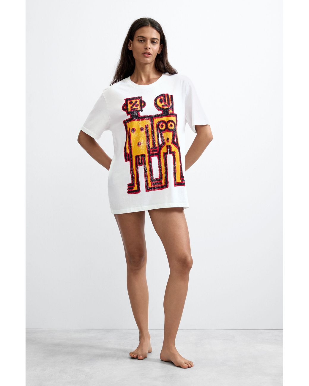 Desigual Black Vintage Logo Printed T-Shirt, Cotton