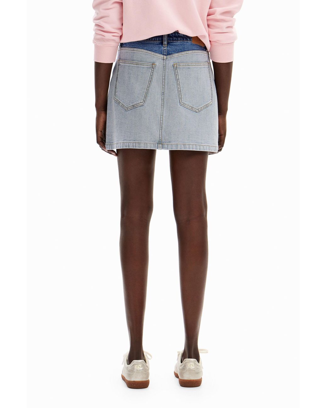 Desigual Blue Denim Pockets Mini Skirt, Cotton