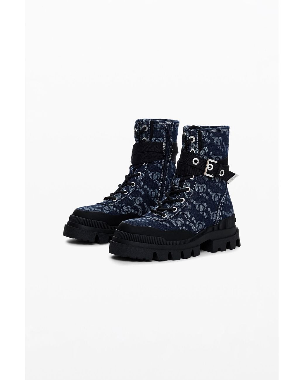 Desigual Blue Denim Trucker Boot