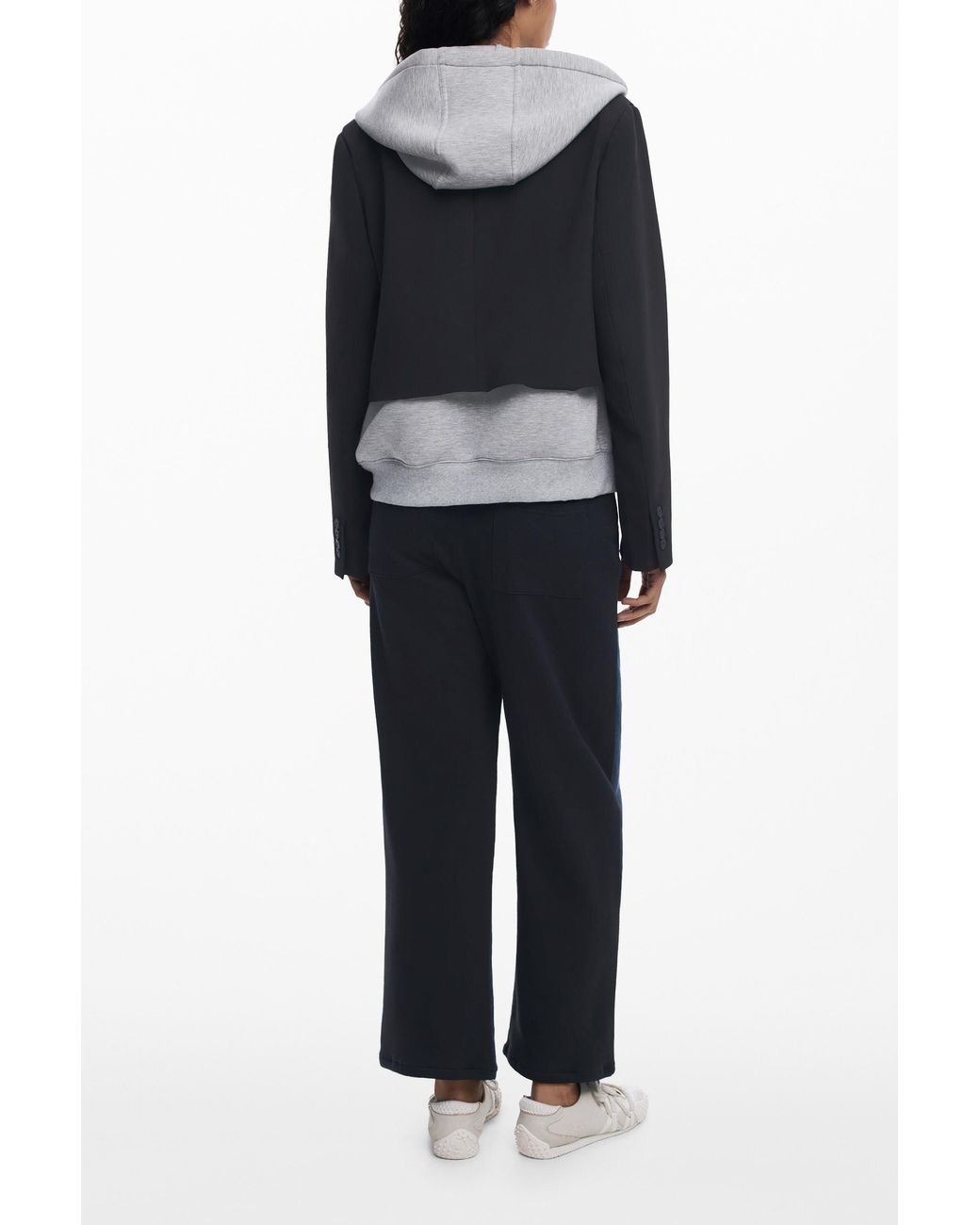 Desigual Black Combined Knit Blazer