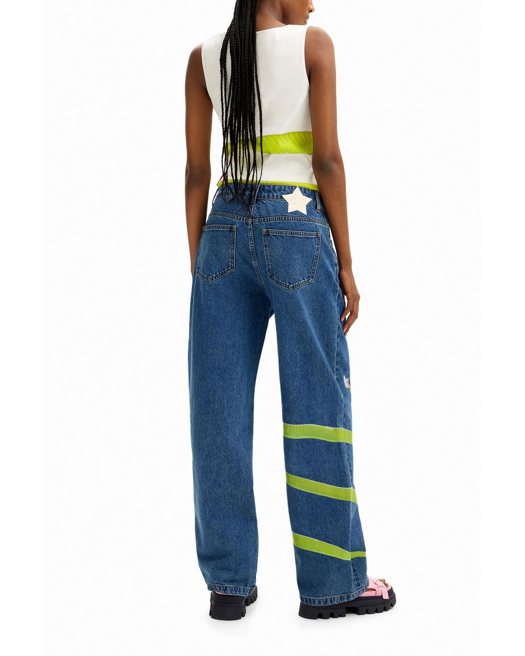 Desigual Blue Tyler Mcgillivary Denim Trousers, Cotton