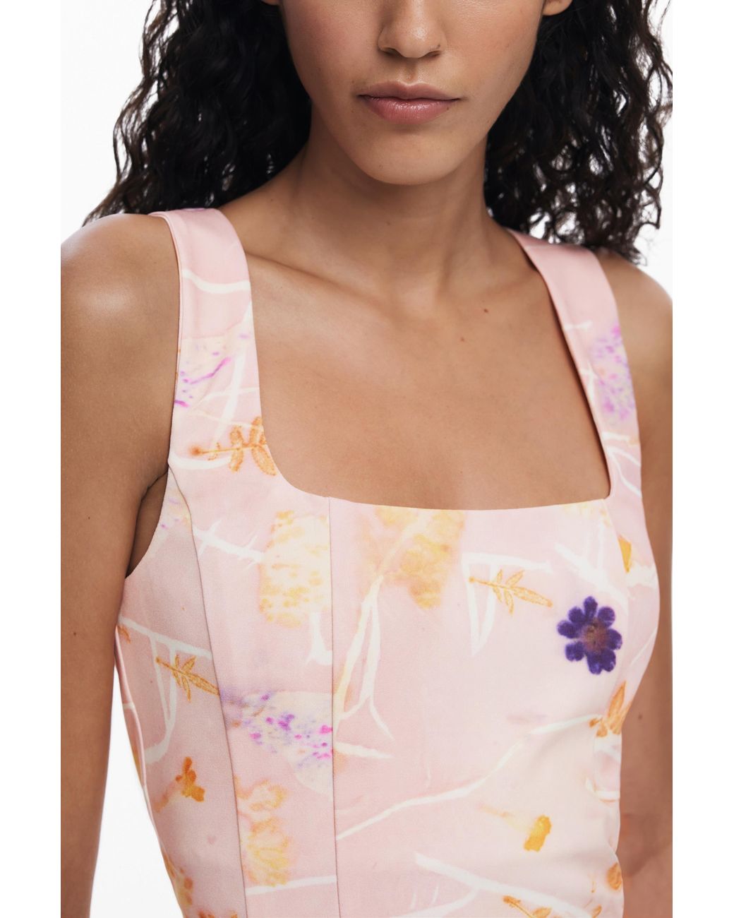 Desigual Red Short Dress With Straps