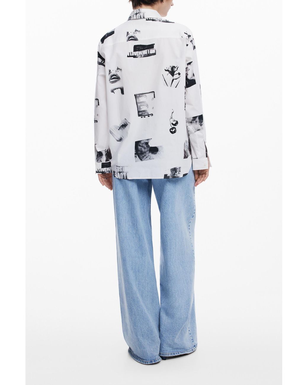 Desigual White Cotton Shirt Photos, Cotton