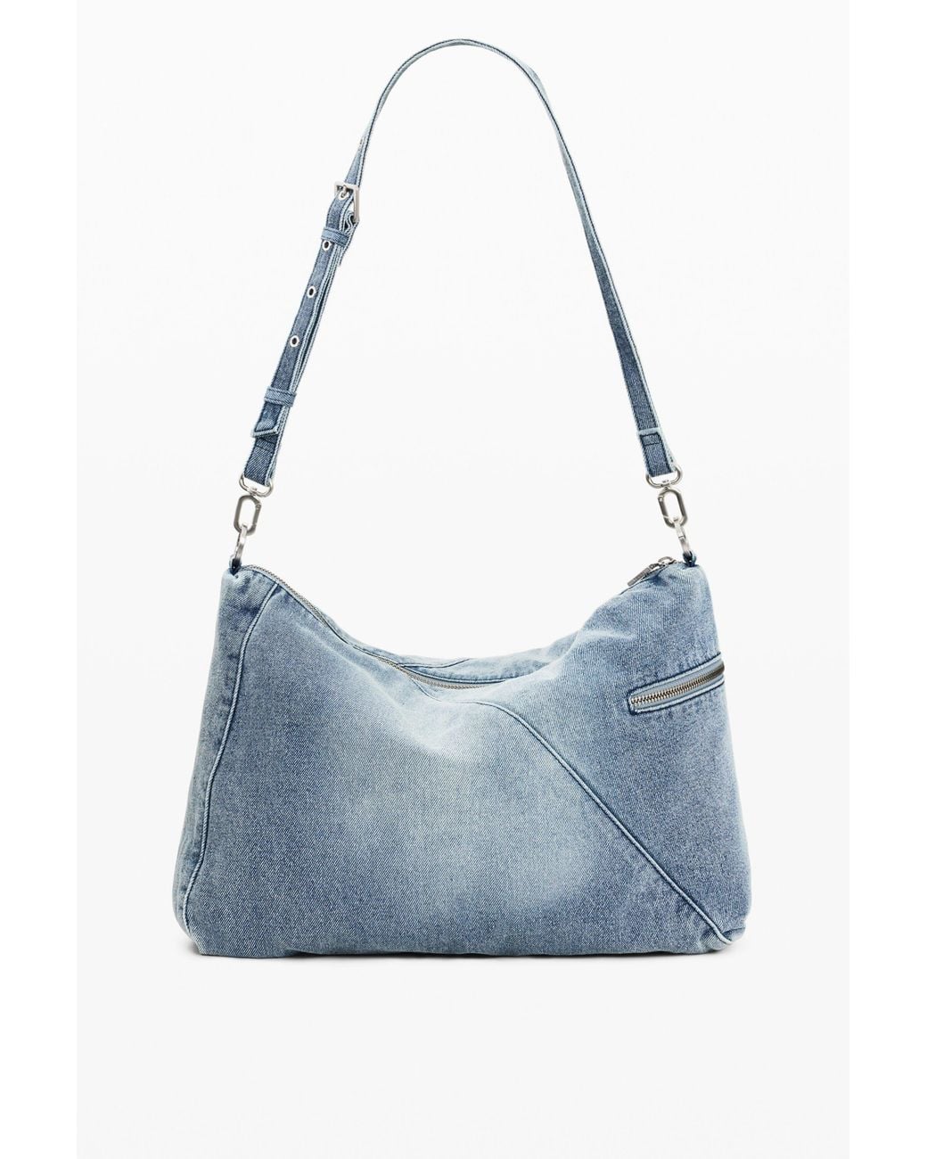 Desigual Blue Large Denim Charms Bag