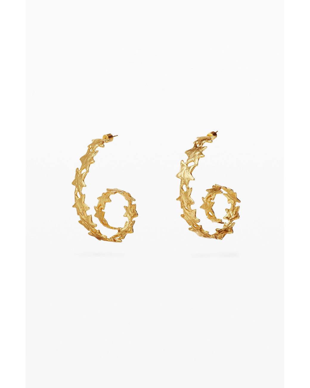 Desigual Brown Zalio-Plated Spiral Star Earrings