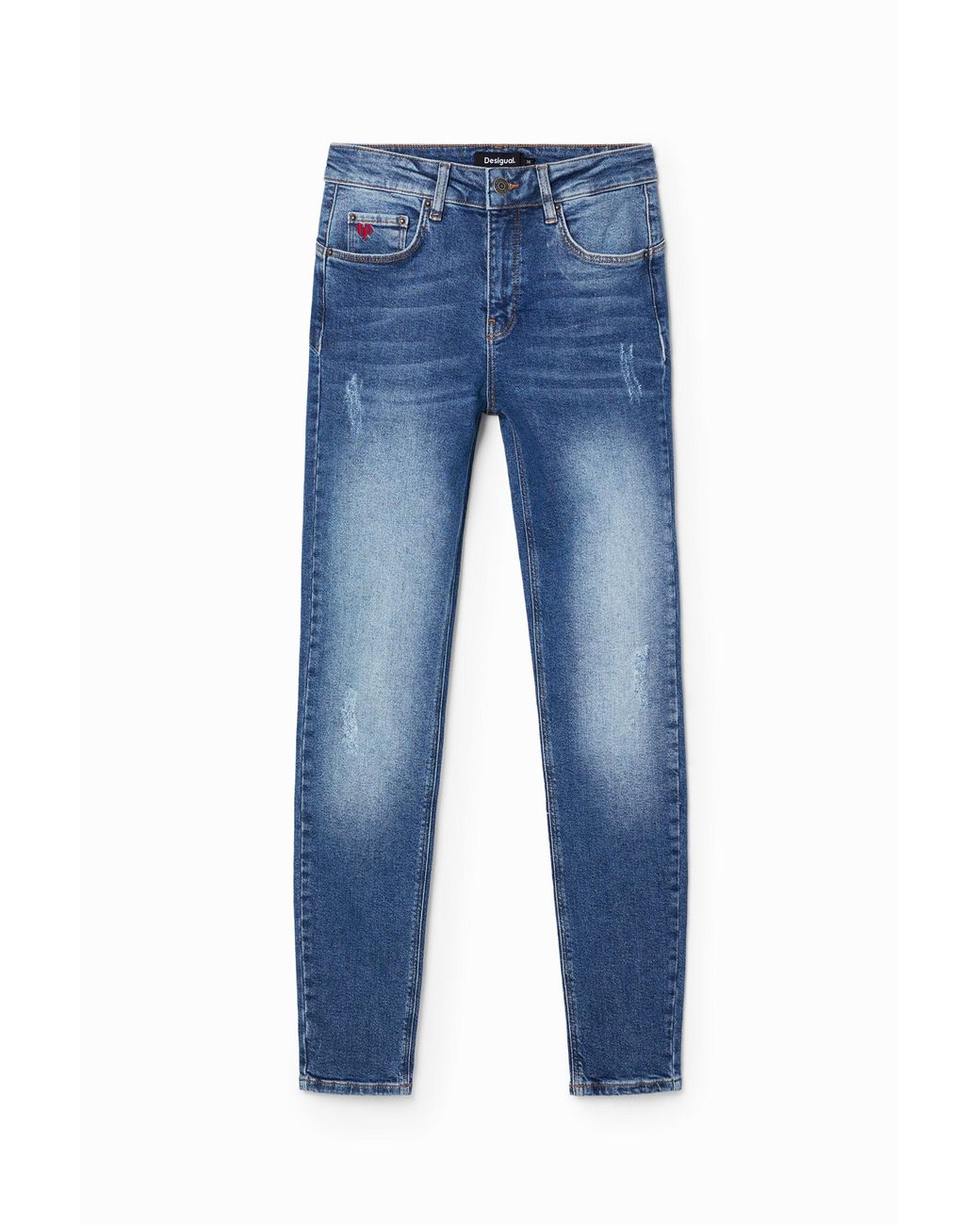 Desigual Blue Slim Push-Up Jeans, Cotton
