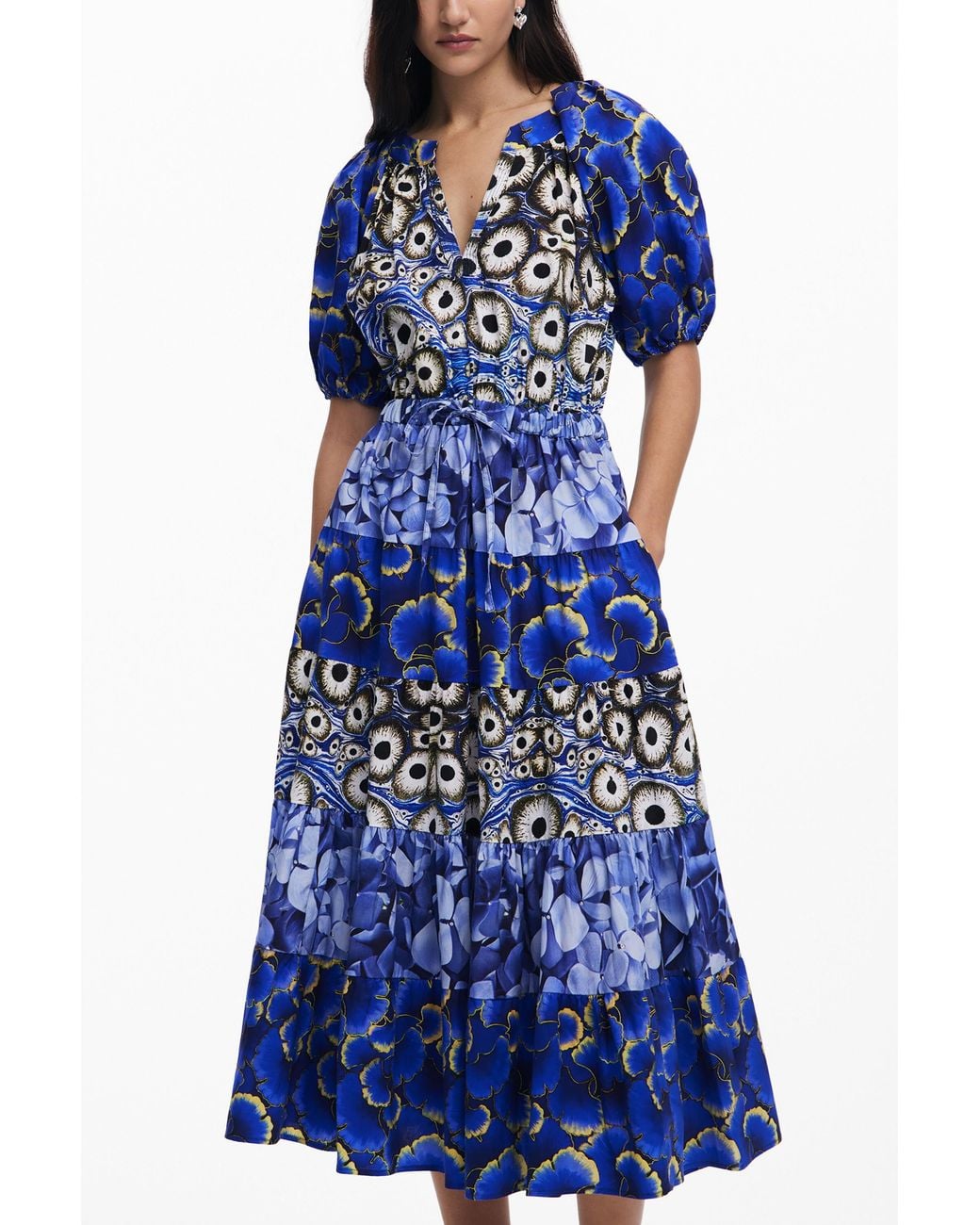 Desigual Blue Dress Designed By Mr. Christian Lacroix