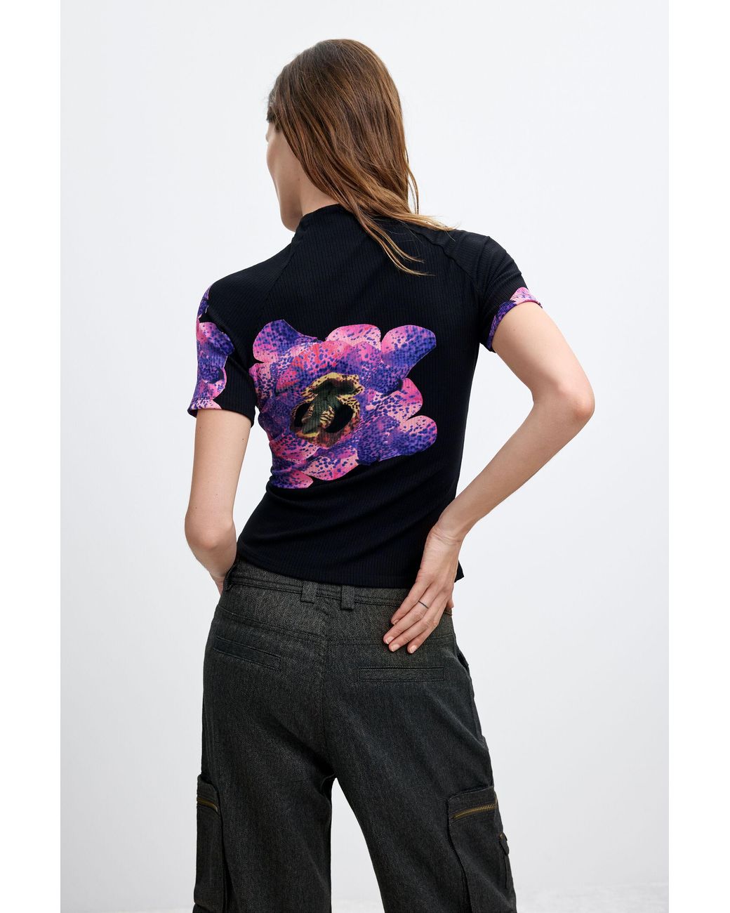 Desigual Black Printed Lacroix T-Shirt, Viscose