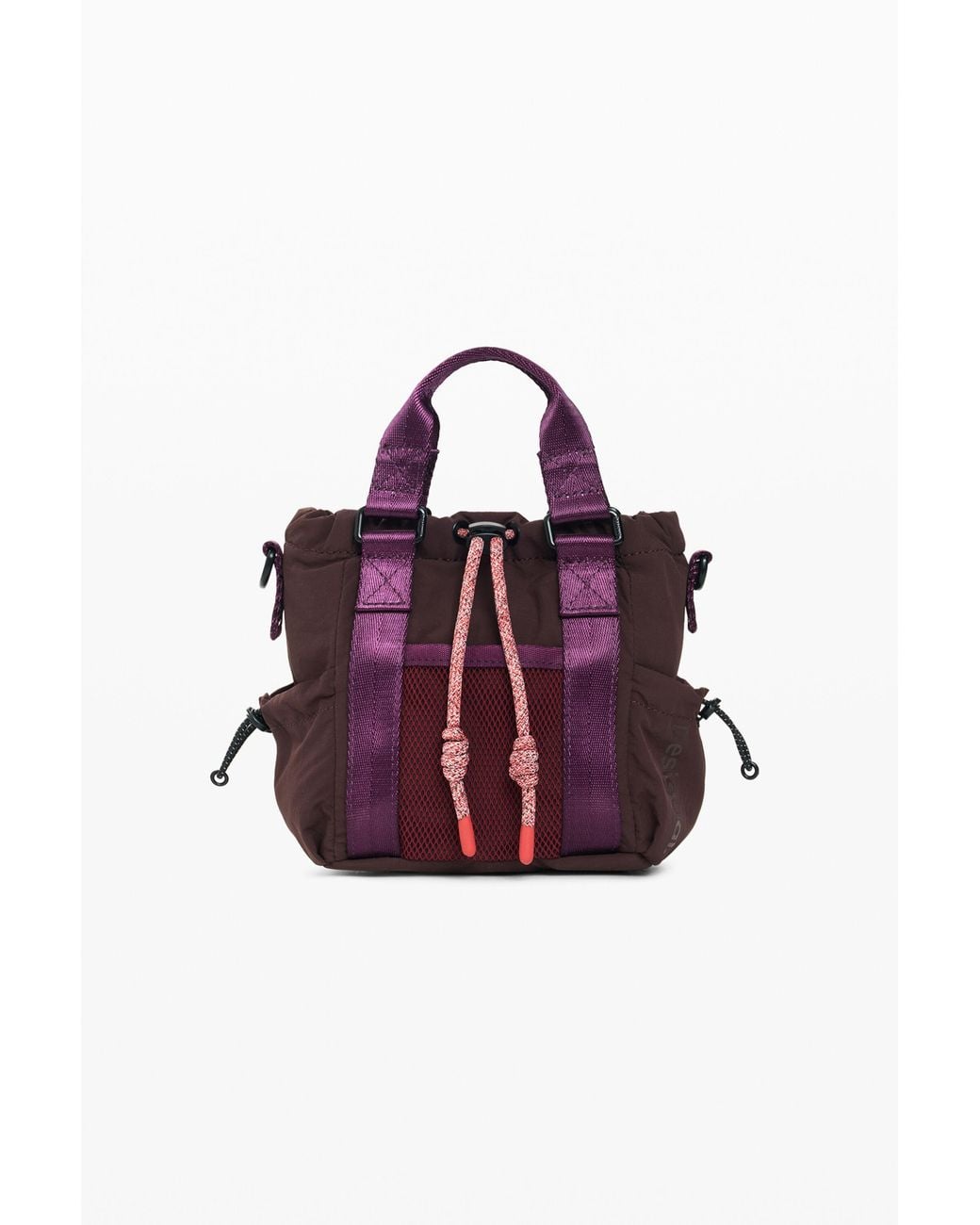 Desigual Purple Mini Nylon Bag, Polyamide
