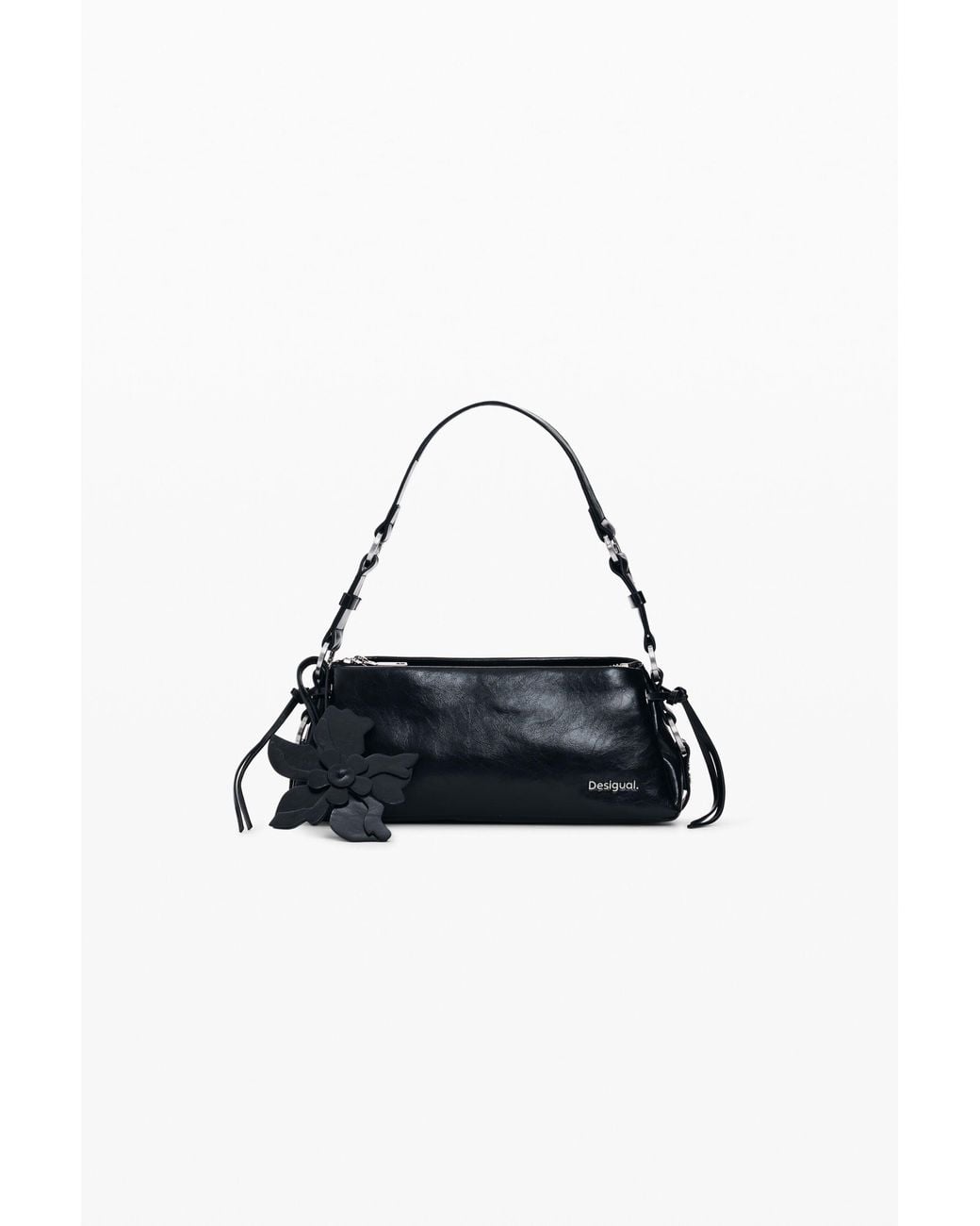 Desigual Black Small Faux Leather Bag, Polyurethane