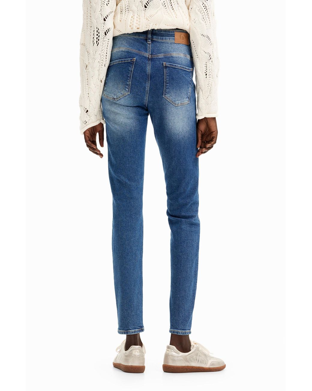 Desigual Blue Slim Push-Up Jeans, Cotton