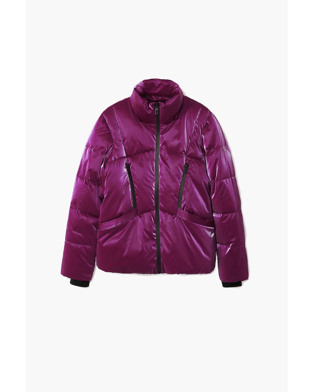 Desigual Purple Padded Coat With Hood
