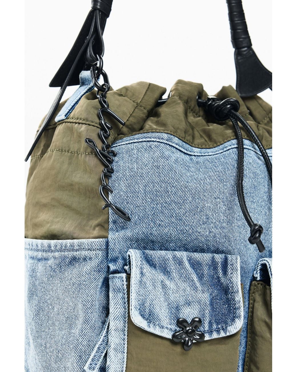 Desigual Blue Medium Combined Denim Backpack