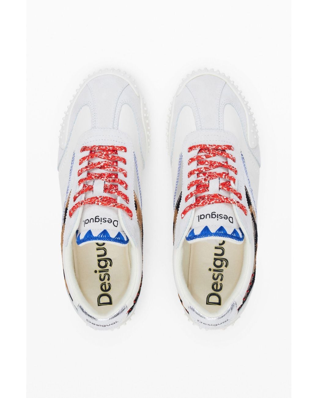 Desigual White Combined Retro Sneakers