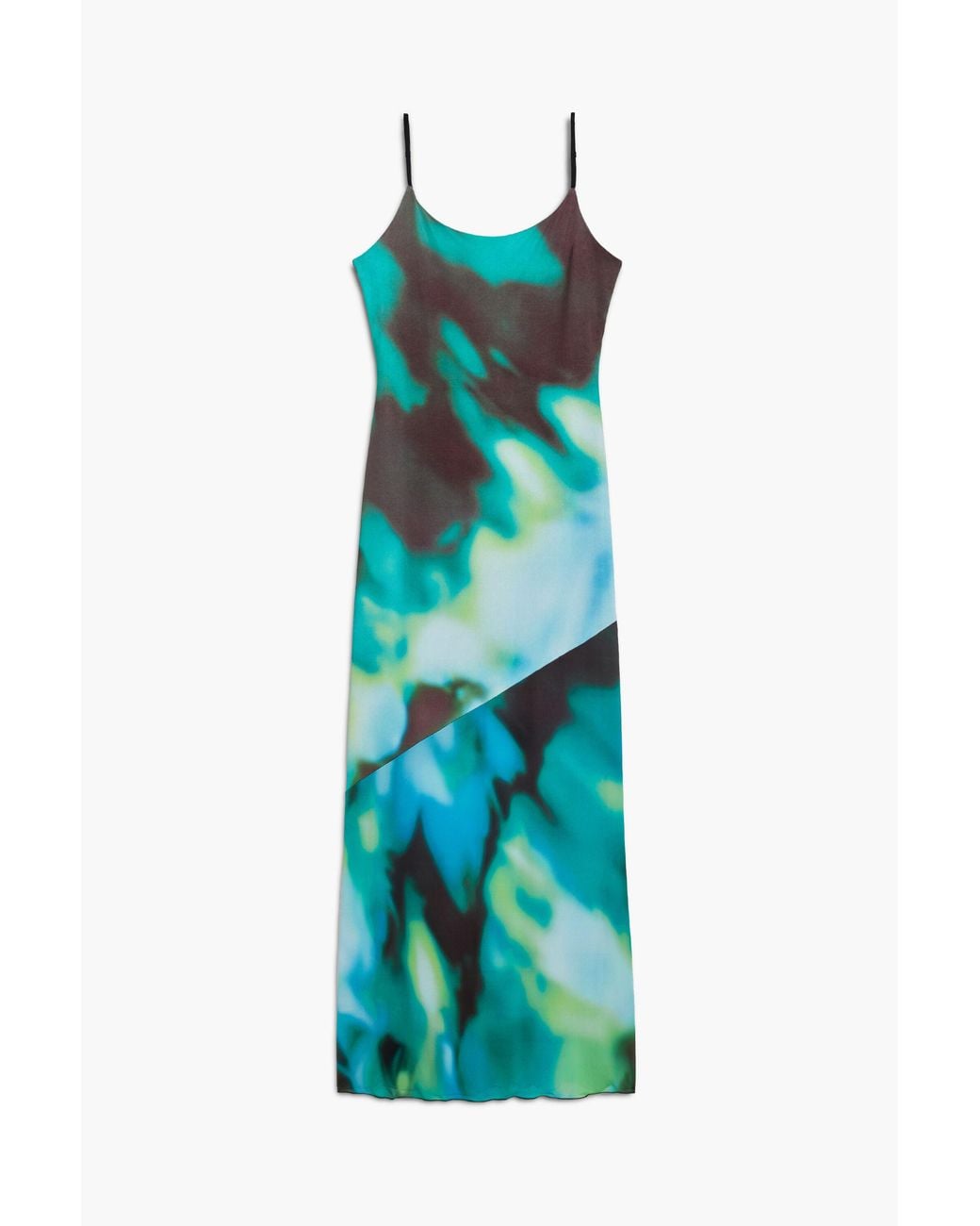 Desigual Blue Tie-Dye Strappy Dress, Polyester