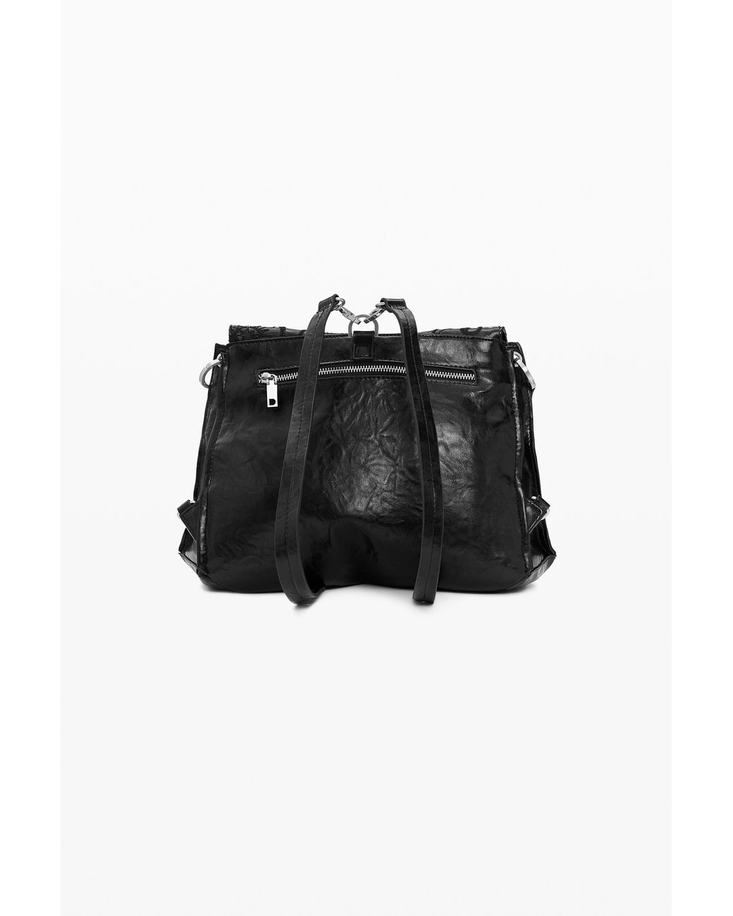 Desigual Black Medium Paisley Backpack, Polyurethane