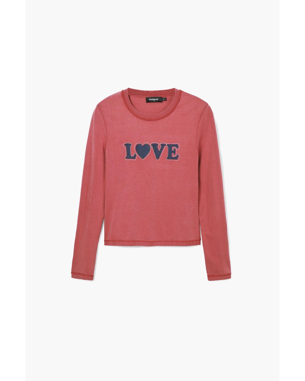 Desigual Red T-Shirt I Love Cotton