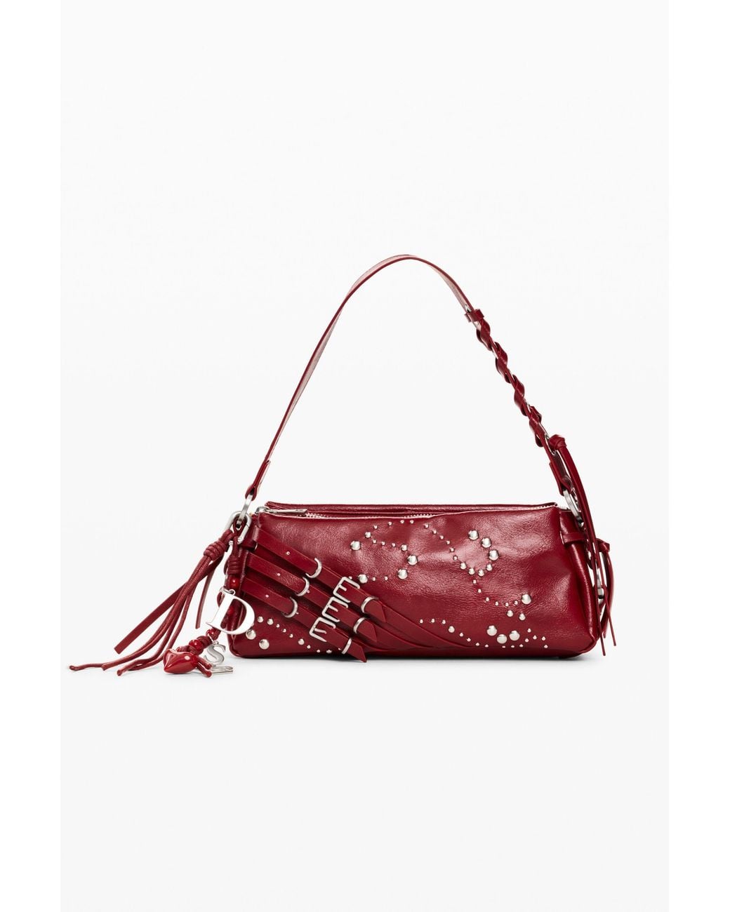 Desigual Red Small Faux Leather Bag, Polyurethane